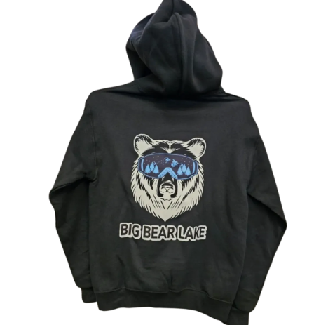 Hoodie with White Bear with/Blue Googles