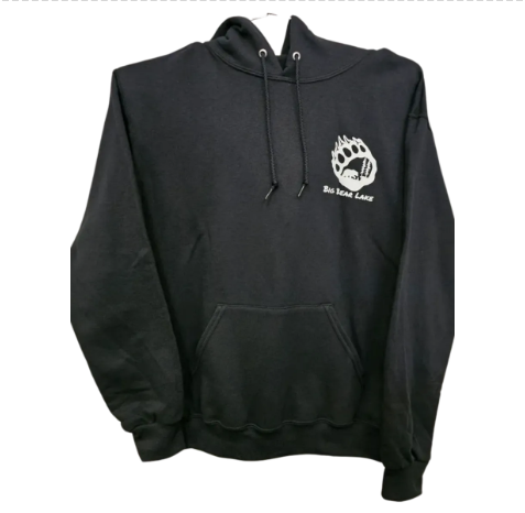 Hoodie with White Paw and Bear Inside