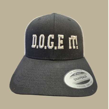 Black/White with D.O.G.E IT! Foam raised Text